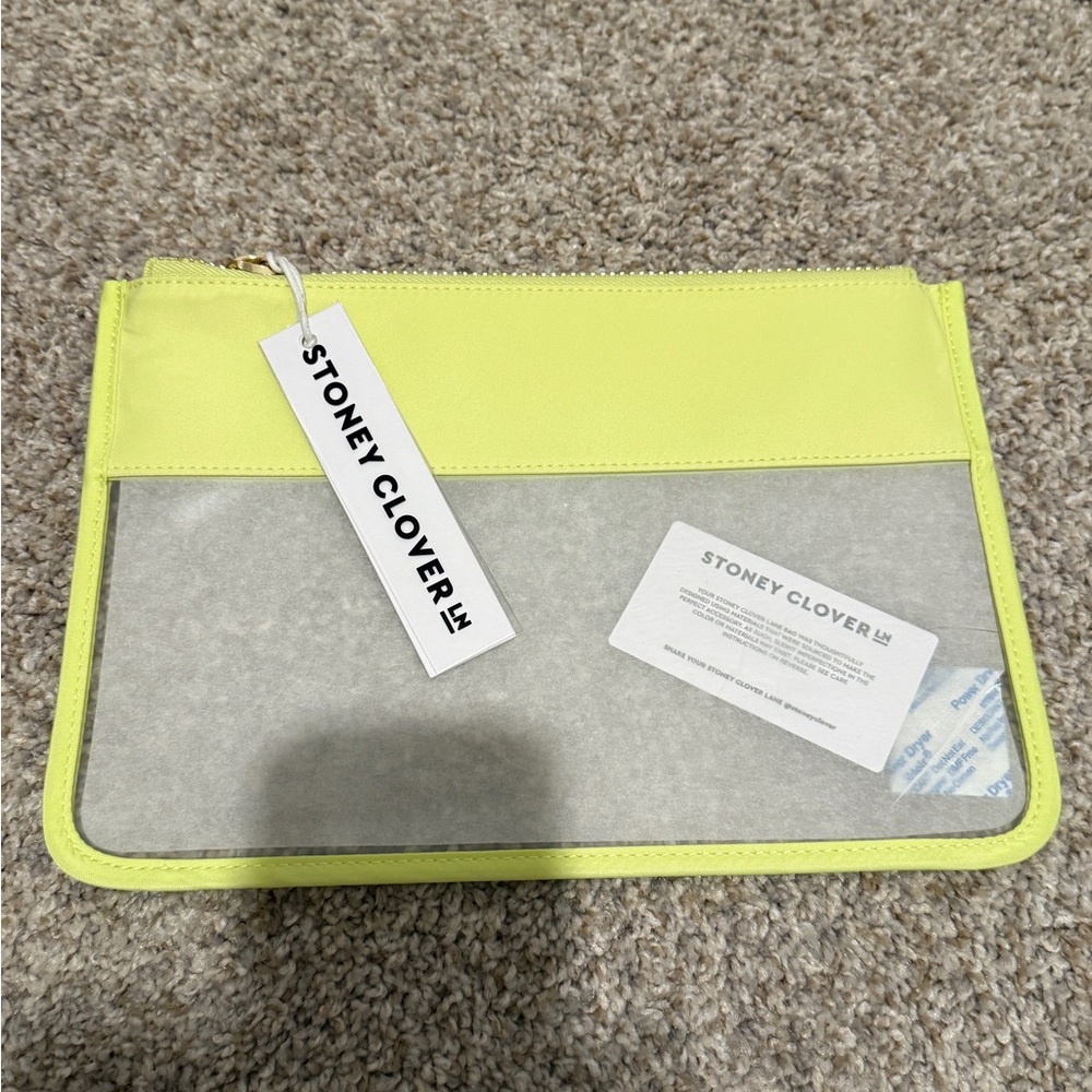 Stoney Clover Lane Yellow and Clear Pouch